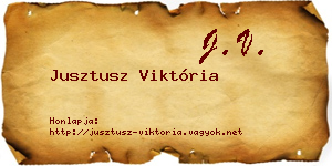 Jusztusz Viktória névjegykártya