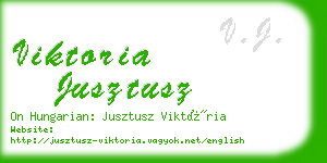 viktoria jusztusz business card